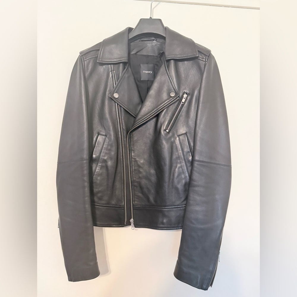 Theory Tralsmin Leather Jacket
